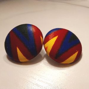 African Print Button Earrings! BUNDLE TO SAVE!